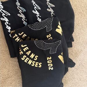 True religion bundle 3 v necks 2 are doubles size large